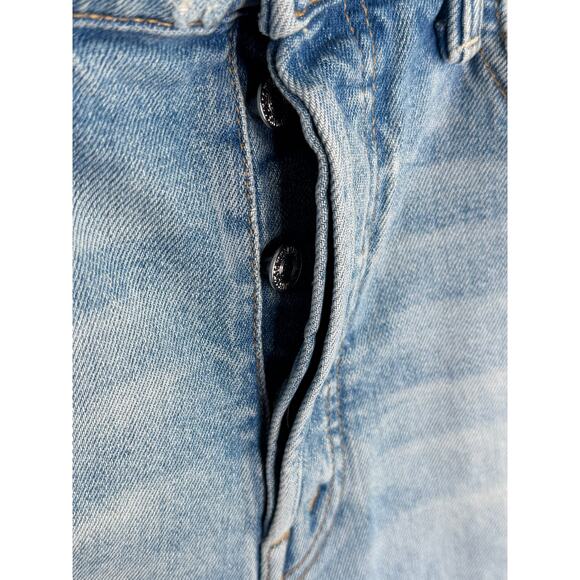 Mother The Tomcat High Waisted Distressed Denim Straight Jeans The Confession 27 - Picture 7 of 13